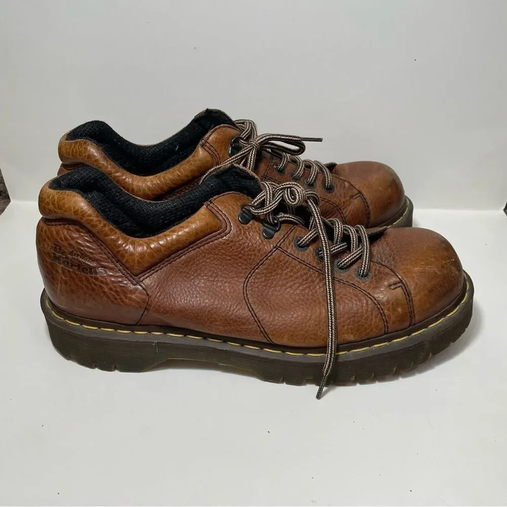 Dr. Martens Brown Leather Platform Oxford Shoes